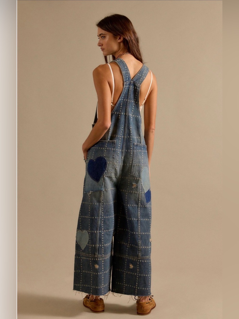 Free people we the free rambler novelty overalls follow your heart
